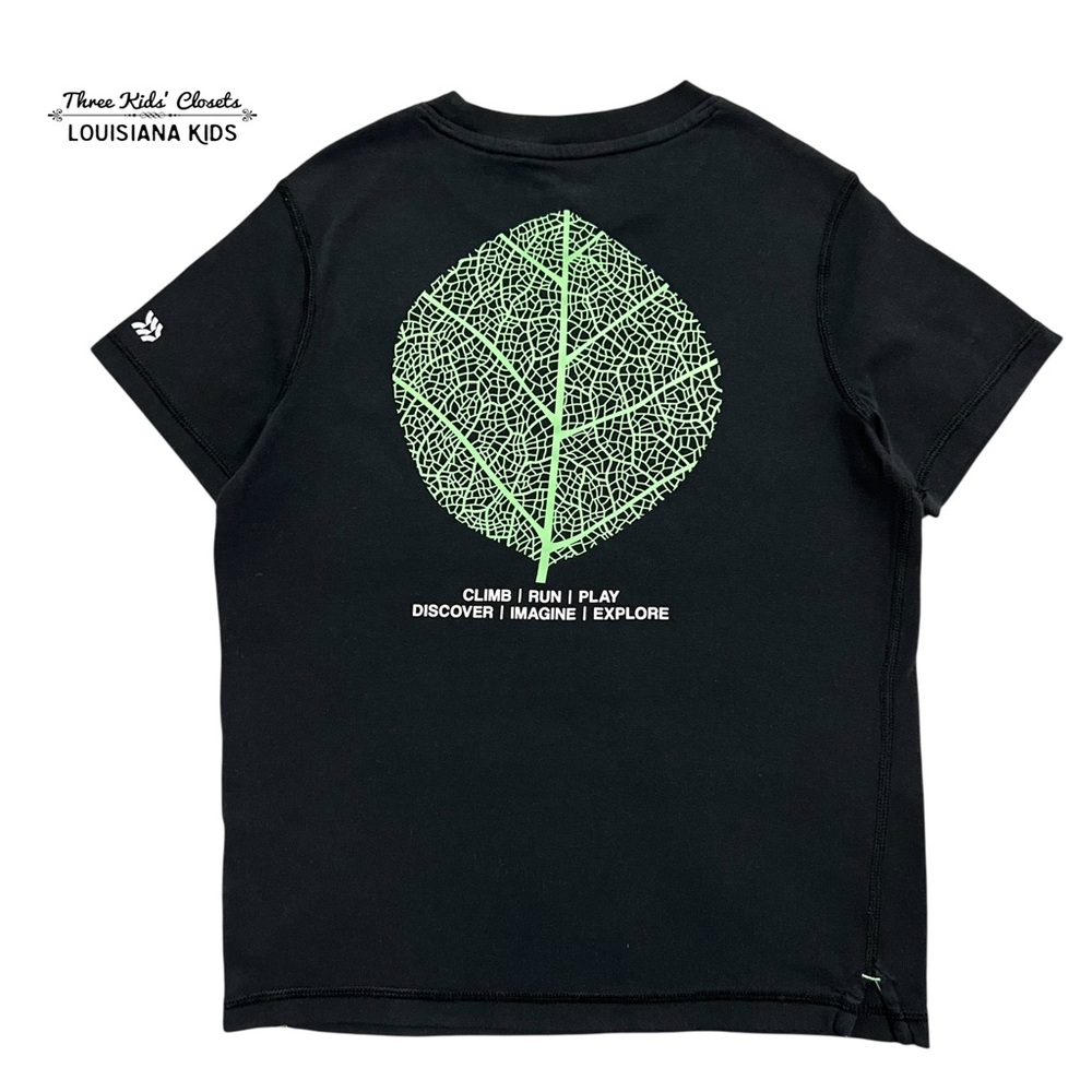All In Motion S (6/7) Go Beyond Walls Green Leaf Print T-Shirt